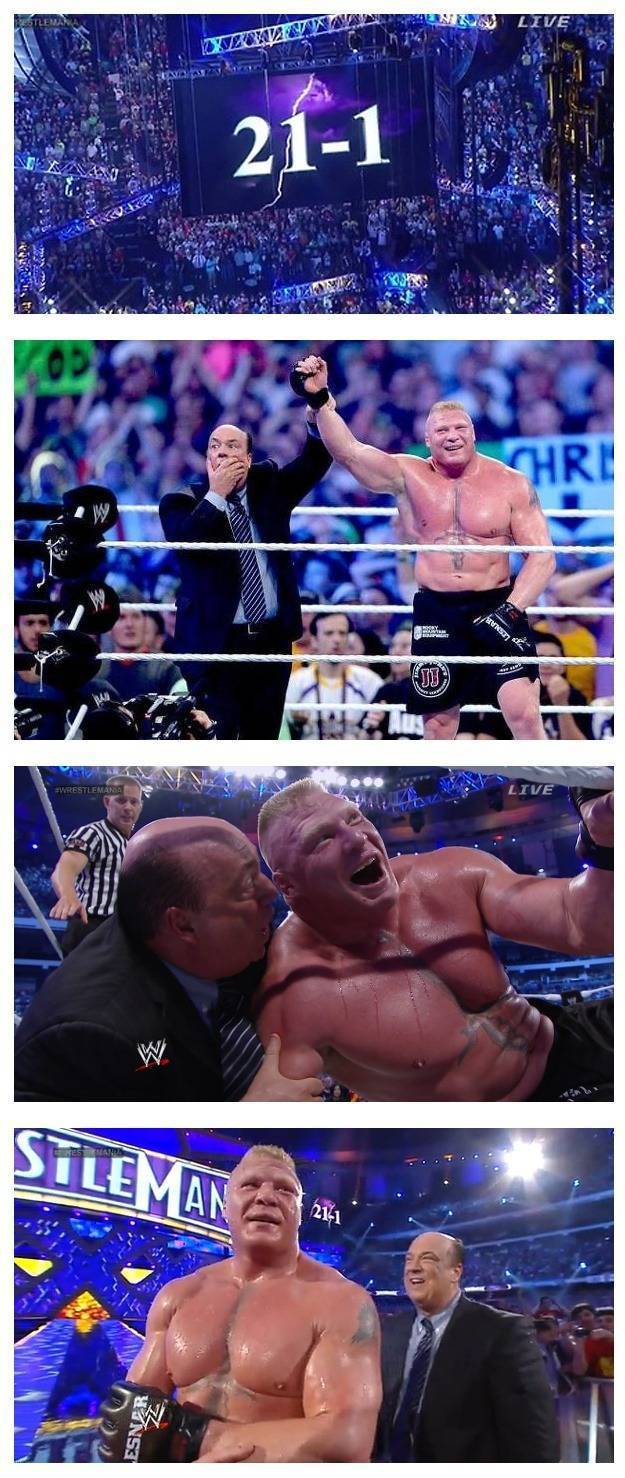 언더테이커의 연승이 박살날때 브록 레스너와 폴 헤이먼의 본 모습 | 인스티즈