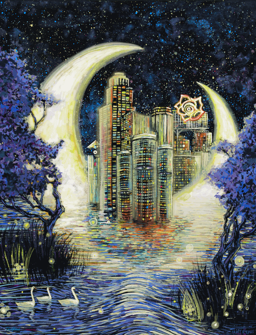 반고흐의 작품이 떠오로는 몽환적인 일러스트 | 인스티즈