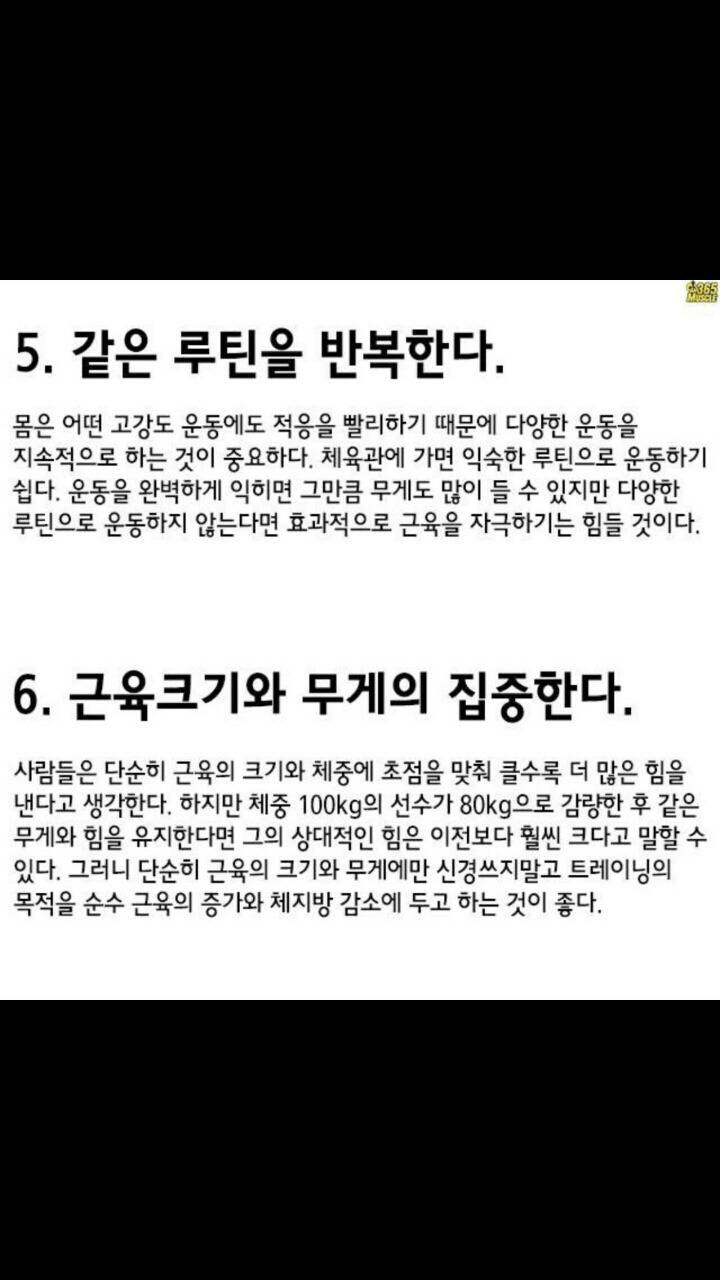 당신의 근육에게 하고있는 최악의 10가지 | 인스티즈