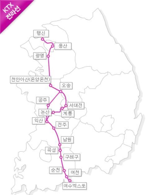 대한민국 KTX 노선도.jpg | 인스티즈