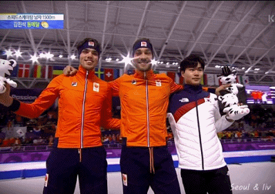 스피드 스케이팅 남자 1500m 1,2,3위 gif | 인스티즈