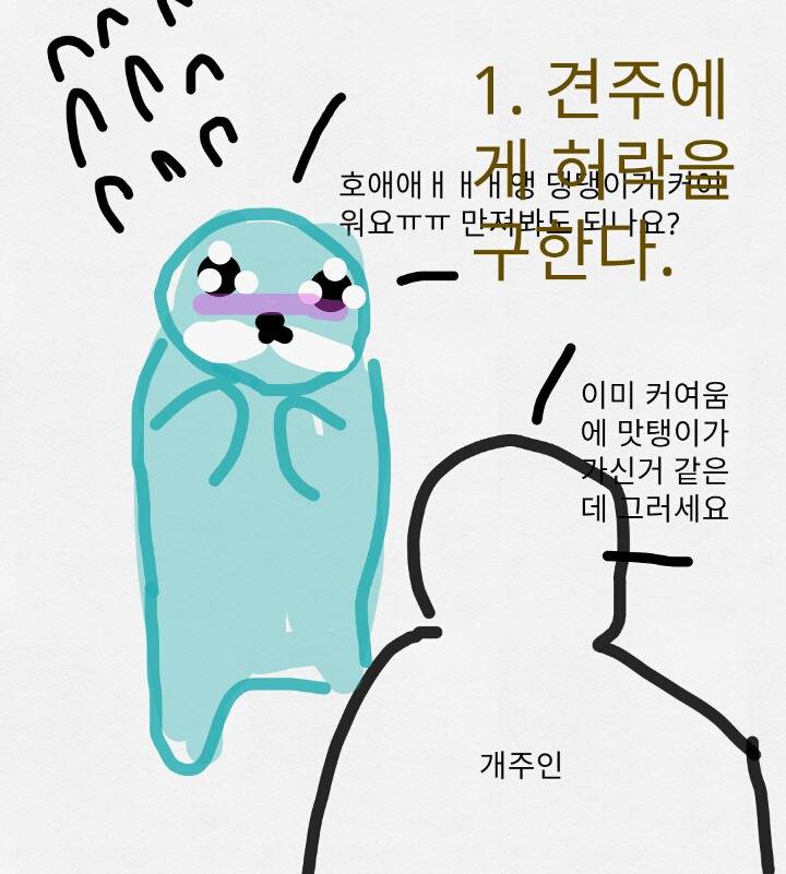 보노보노가 알려주는 산책나온 개를 만지고 싶을때 | 인스티즈