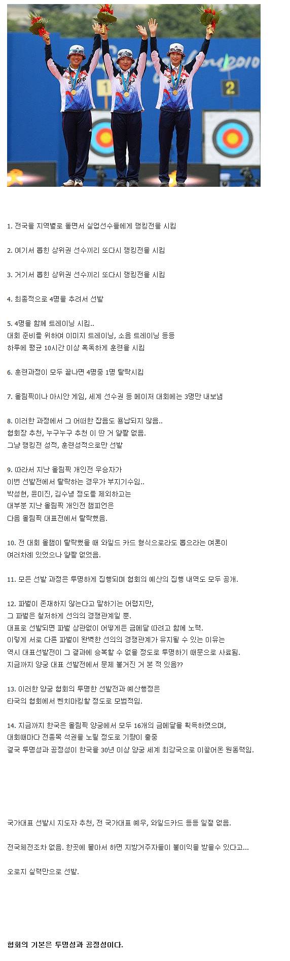한국에서 양궁 국가대표가 되는 법 | 인스티즈