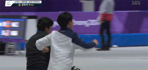 스피드스케이팅 男 1500m 아시아 선수 사상 첫 메달이 결정되는 순간.gif | 인스티즈
