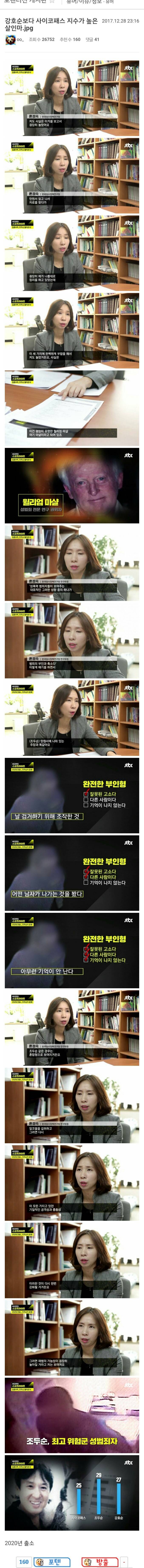 강호순보다 싸이코패스 지수 높은 살인마 | 인스티즈