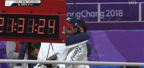 스피드스케이팅 男 1500m 아시아 선수 사상 첫 메달이 결정되는 순간.gif | 인스티즈