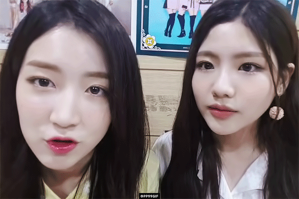 오늘자 구구단 브이앱 하나 혜연.gif | 인스티즈