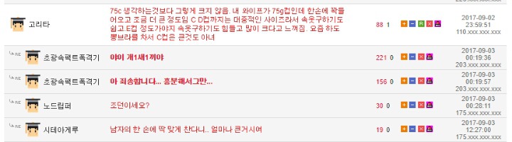 웃대여성유저 가슴크기 고백 | 인스티즈