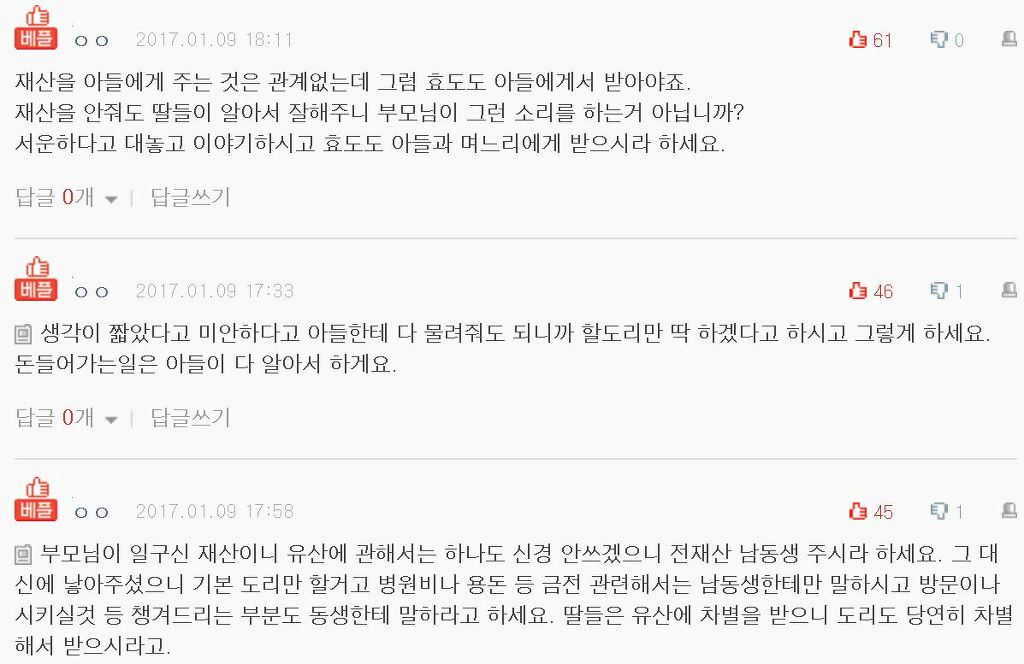 아들에게만 재산 물려주시겠다는 부모님 | 인스티즈