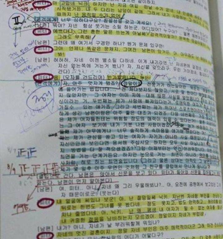 톱배우의 대본 상태 | 인스티즈