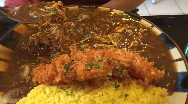 일본 카레 바삭바삭 카레돈가스 움짤 gifjpg | 인스티즈