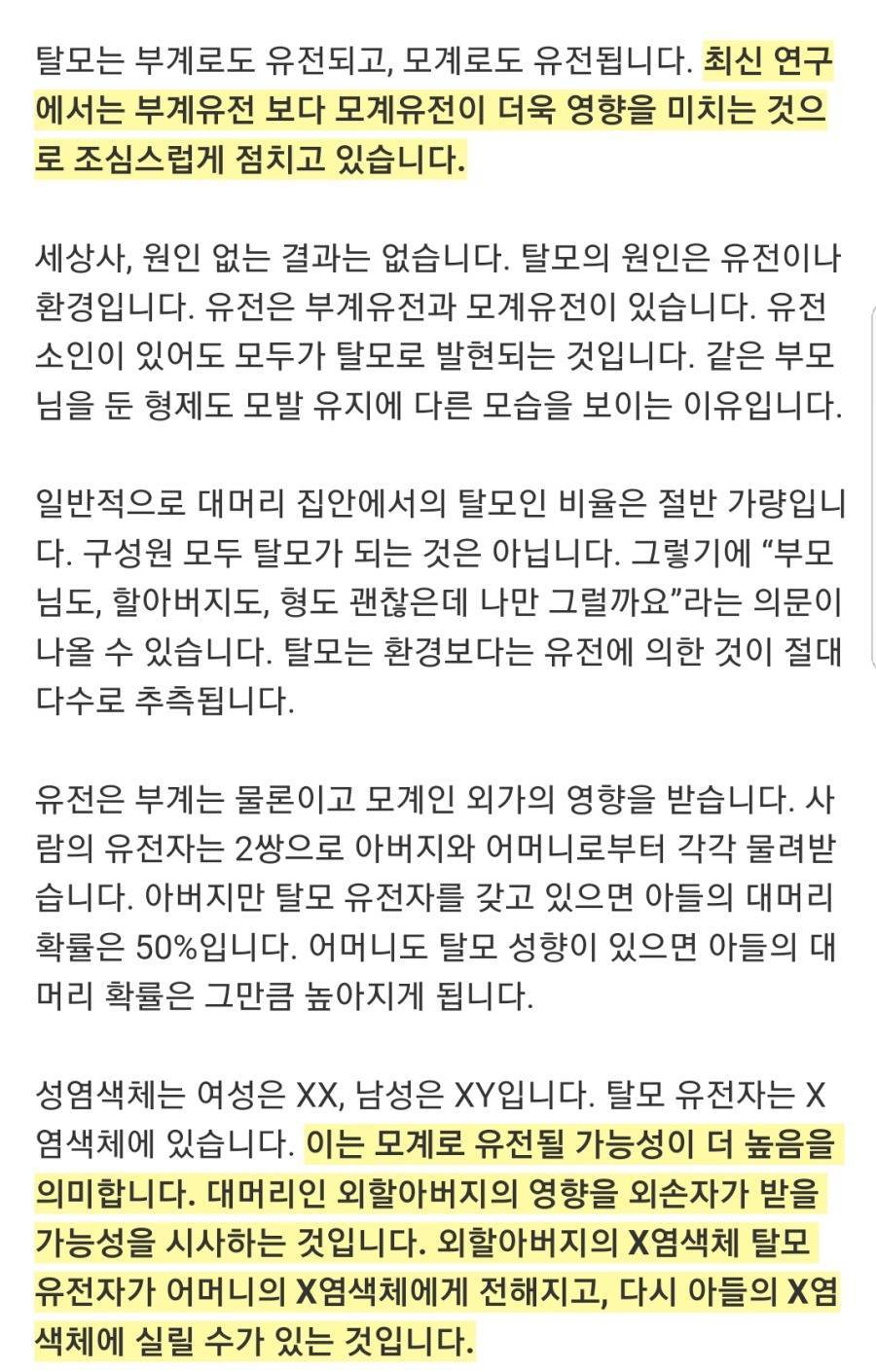 탈모에 관한 정보 | 인스티즈