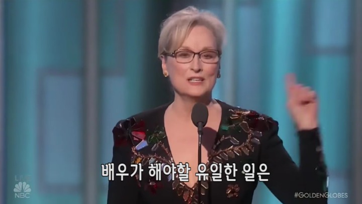 우리나라 연예인들이 보고 느꼈으면 하는 메릴 스트립 수상소감 | 인스티즈