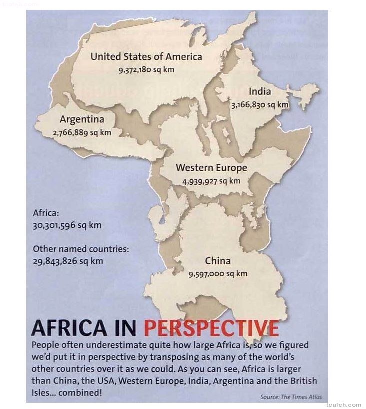 아프리카 대륙의 실제 크기.JPG | 인스티즈