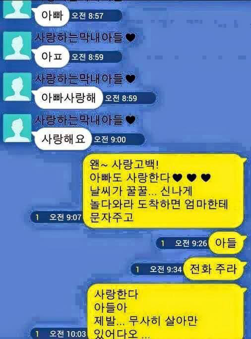 세월호 사고 당시 학생들이 보낸 문자 | 인스티즈