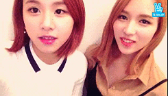 [트와이스] 대표 케미 미챙(미나+채영) 달달한 분위기 짤들.gif | 인스티즈