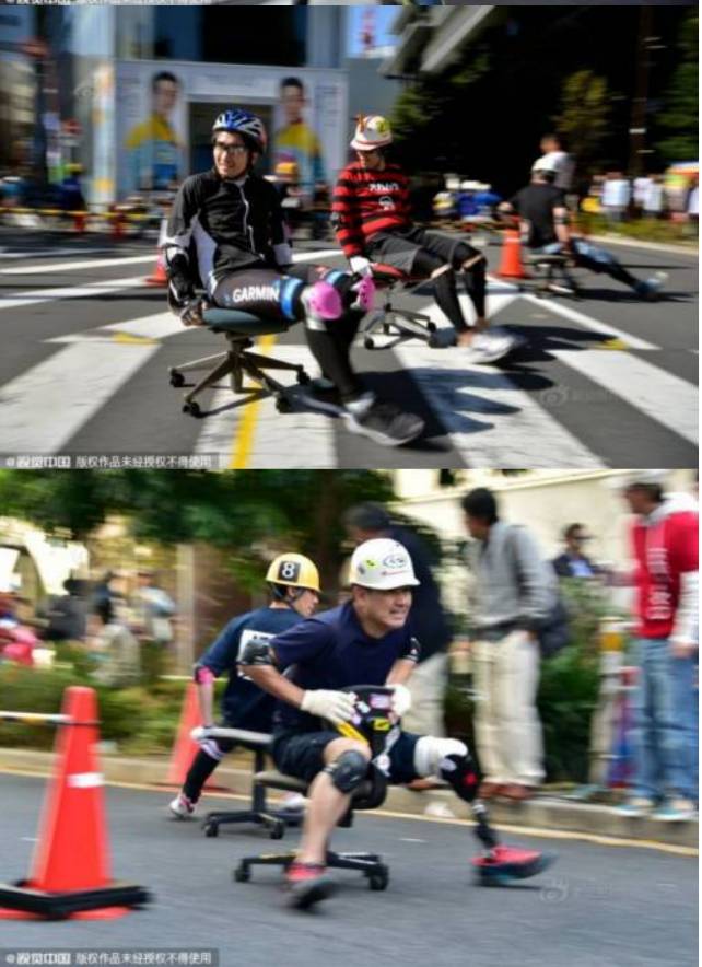 도쿄에서 열린 사무실 의자 빨리가기 대회 | 인스티즈