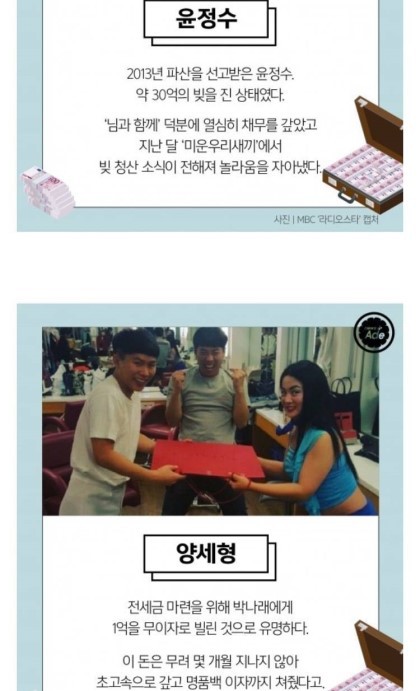 연예인들의 빚 갚는 속도 | 인스티즈