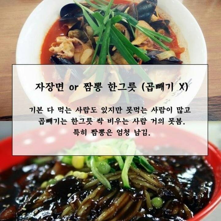 의외로! 의외로!! 여자가 많이 못먹는 음식 | 인스티즈