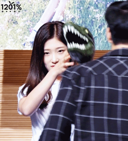 [다이아] 인형가지고 노는 정채연 gif | 인스티즈