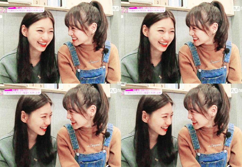 [아이오아이ioi] 김도연 김세정 벌레에 대처하는 자세.gif | 인스티즈