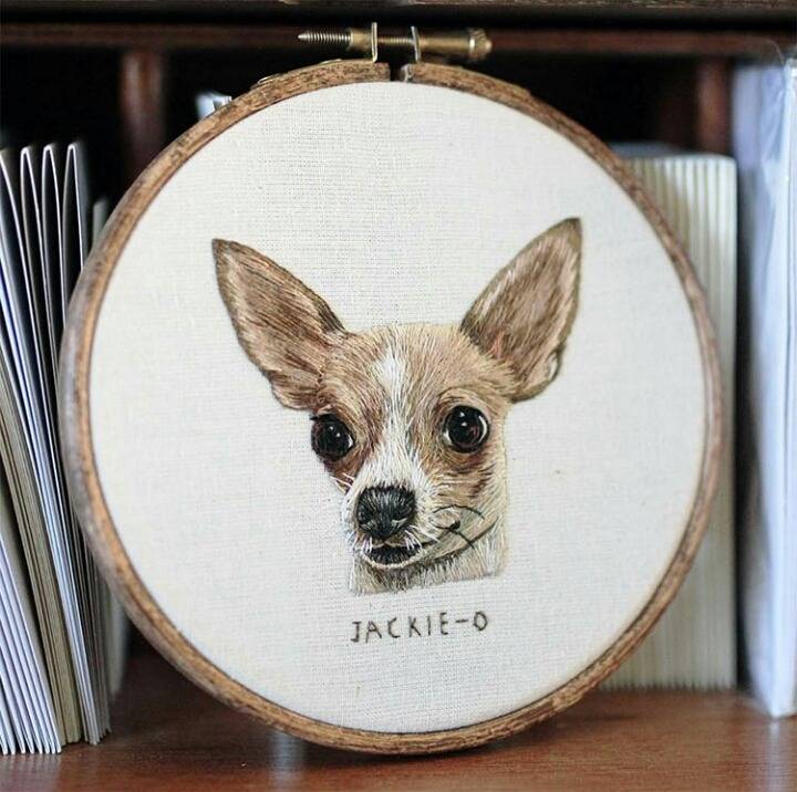 자수로 만든 반려동물 극사실주의 작품.jpg | 인스티즈