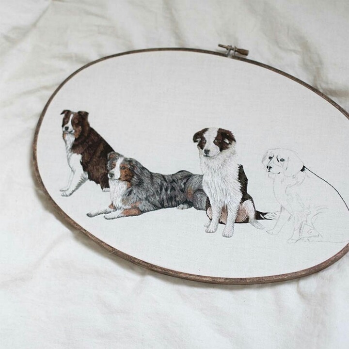 자수로 만든 반려동물 극사실주의 작품.jpg | 인스티즈