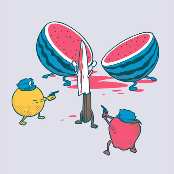 창의력이 돋보이는 음식 일러스트.jpg | 인스티즈