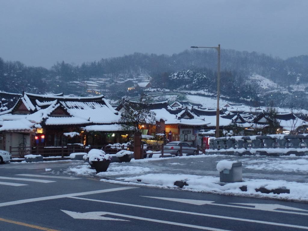 전주한옥마을 남천교 아치형의 아름다운 다리위의 한옥 누각 설경 및 야경 (안구정화) | 인스티즈