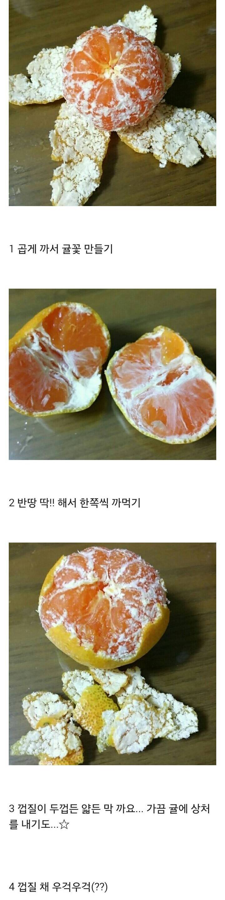 귤 먹을때 껍질 까는 유형 | 인스티즈