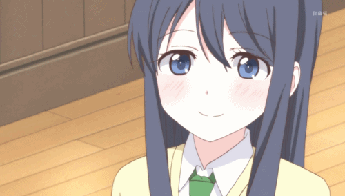 애니메이션 속 여캐들의 미소.gif | 인스티즈