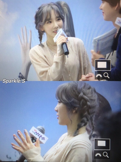 은발로 염색한 오늘자 태연.jpg | 인스티즈