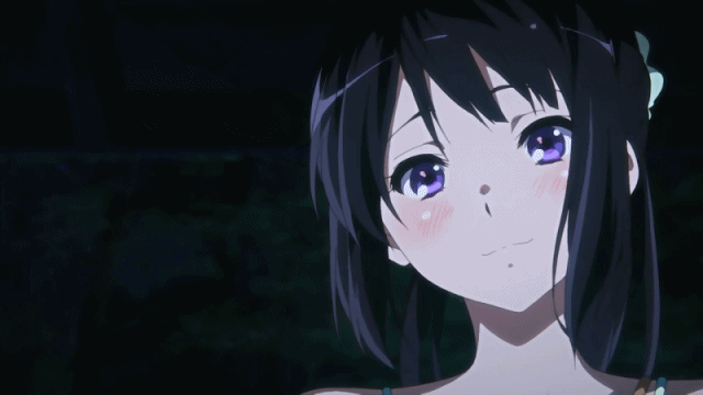 애니메이션 속 여캐들의 미소.gif | 인스티즈