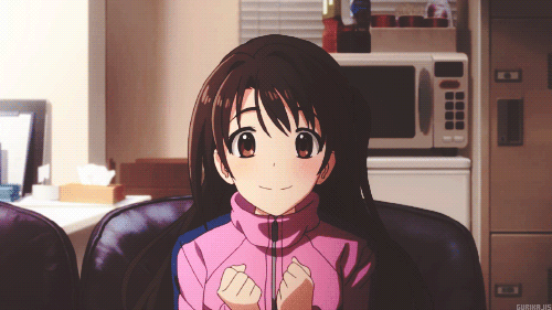 애니메이션 속 여캐들의 미소.gif | 인스티즈