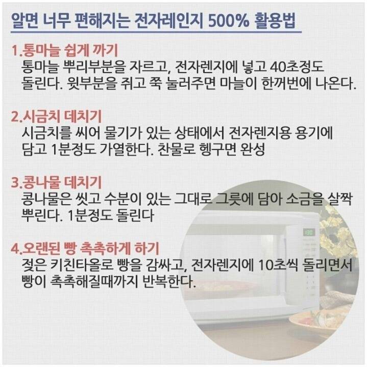 전자레인지 500％ 활용법 | 인스티즈