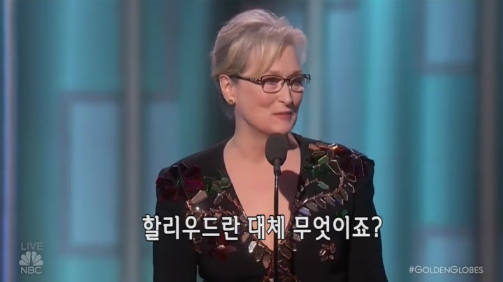 우리나라 연예인들이 보고 느꼈으면 하는 메릴 스트립 수상소감 | 인스티즈
