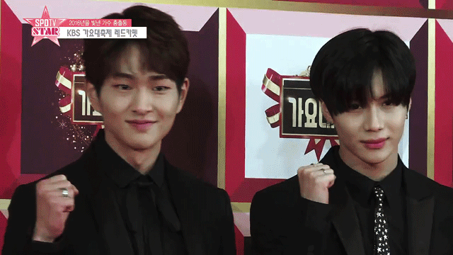 kbs가요대축제 남자 아이돌 포토월 비주얼. gif | 인스티즈