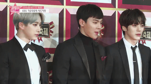 kbs가요대축제 남자 아이돌 포토월 비주얼. gif | 인스티즈