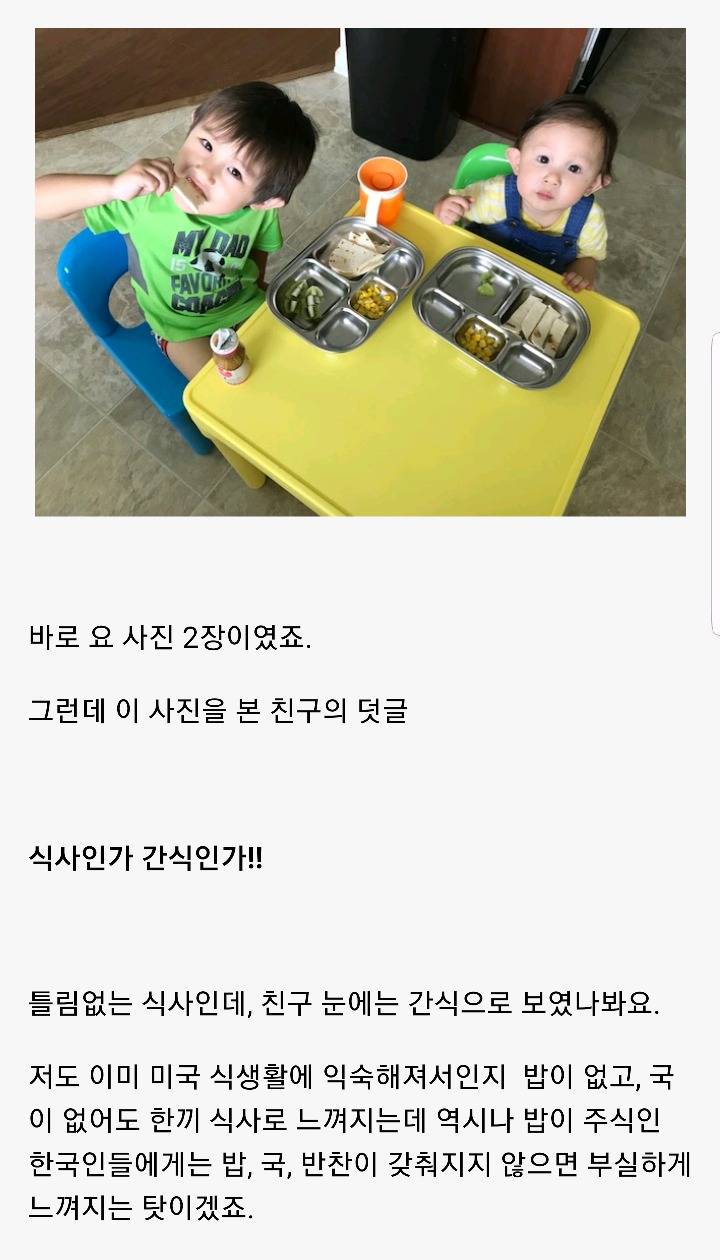 한국인 친구가 보고 놀란 미국 아기들의 유아식 | 인스티즈