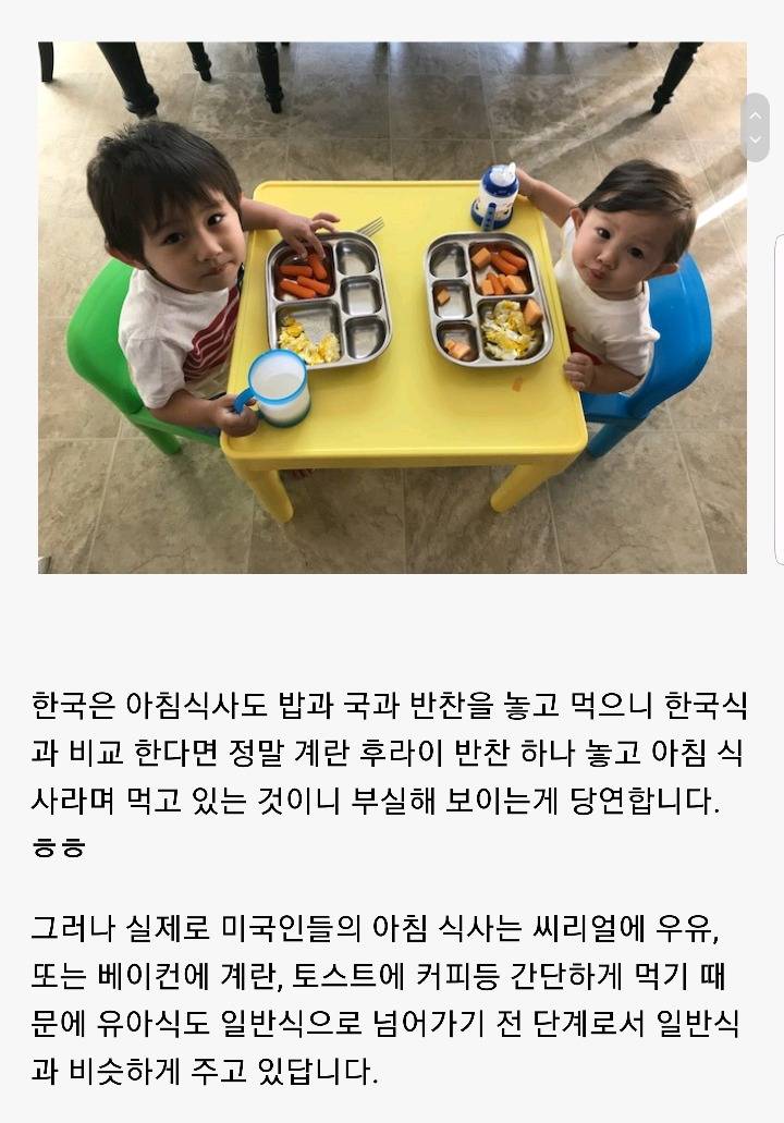 한국인 친구가 보고 놀란 미국 아기들의 유아식 | 인스티즈