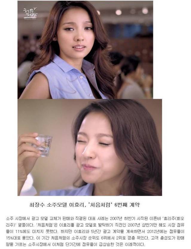 전성기시절 이효리의 광고효과 | 인스티즈