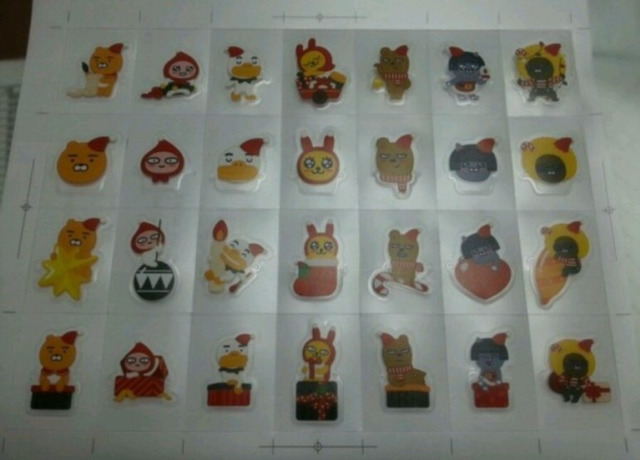 카카오프렌즈 빵 사면 주는 책갈피 용도의 끼부끼부씰 | 인스티즈