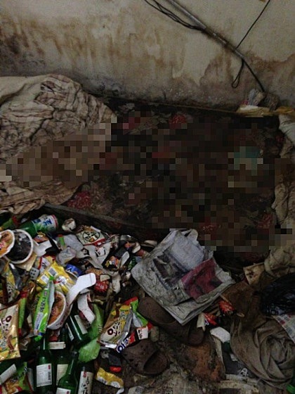 알콜중독자의 고독사 현장 (혐오주의) | 인스티즈