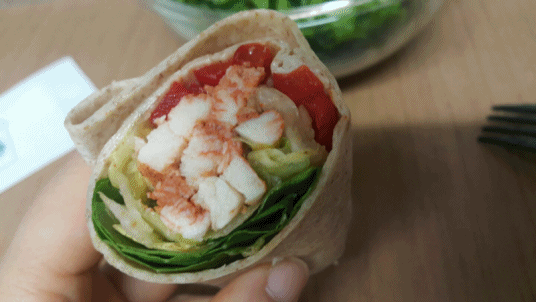 아침은 간단하게! 치킨스낵랩 gifjpg | 인스티즈