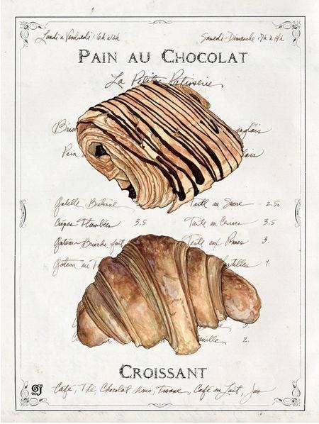 Croissant (크로와상) + Pain au Chocolat (뺑오쇼콜라) | 인스티즈