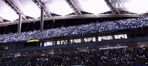 일반 응원봉의 10배 발광력을 자랑하는 아이돌 경광봉들.gif | 인스티즈