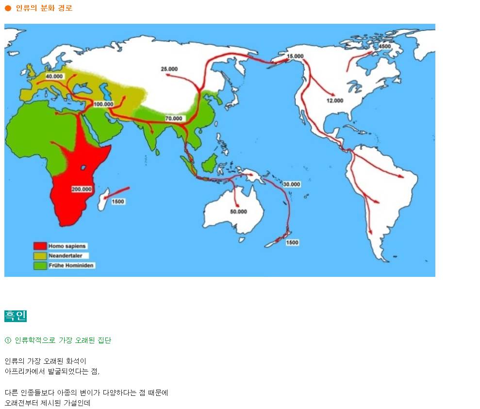 인종별 특징~ | 인스티즈
