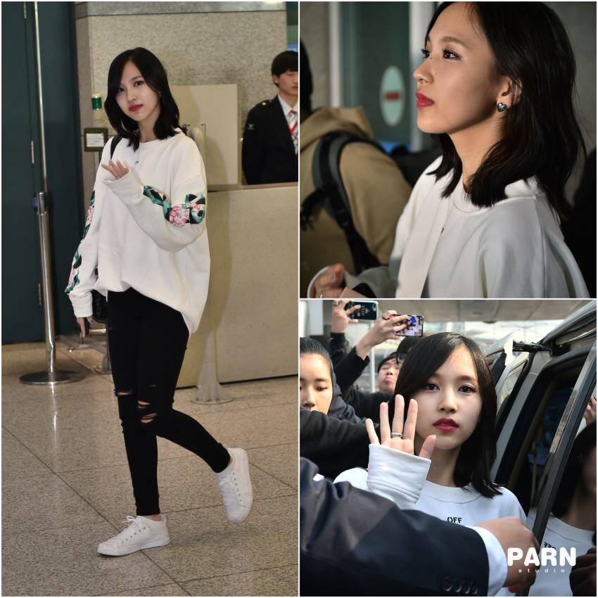 싱가폴 콘서트마치고 170430 입국한 트와이스 채영+미나 | 인스티즈