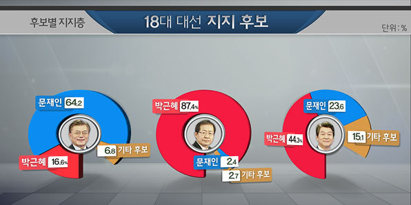 이번 19대 대선 심층 출구조사 그래프 (연령별 투표 후보 등) | 인스티즈