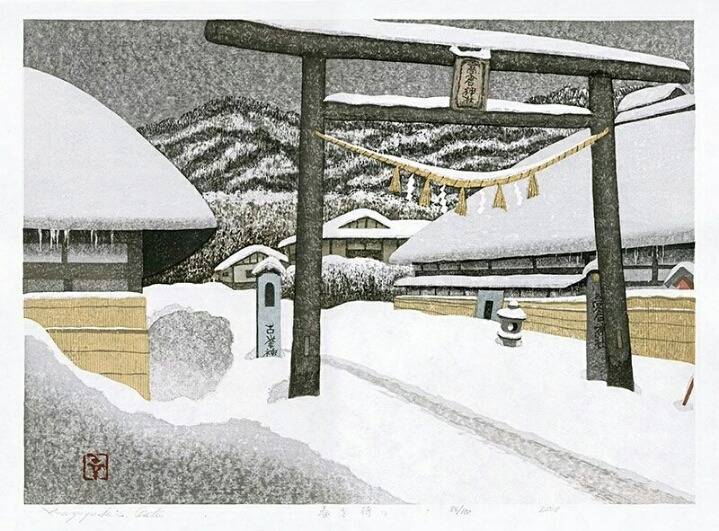 일본 출신의 목판화가 카즈유키 오츠의 단아한 겨울풍경.jpg | 인스티즈